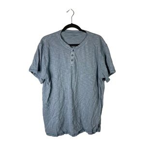 Lucky Brand Blue Lightweight Short Sleeve Casual Business Casual Shirt Large